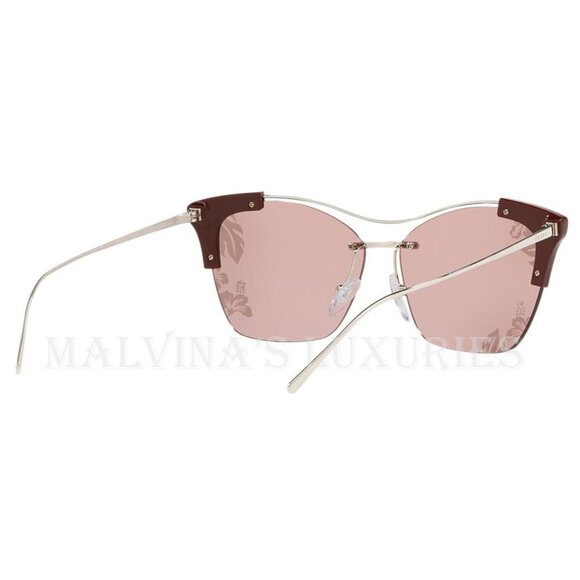 PRADA SUNGLASSES SPR21U 57 TAMPO IBISCUS LENS LIGHT VIOLET BORDEAUX BUTTERFLY